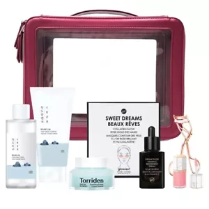 K-Beauty Round Lab, Glowiest, Torriden, DEAR DAHLIA, 7-Piece Set With Makeup Bag - Picture 1 of 9