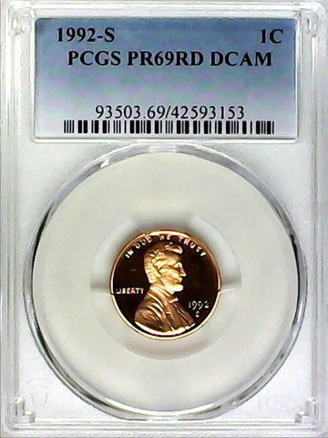 1992-S 1C Lincoln Memorial  PCGS PR69DCAM 22stt1019 Cover
