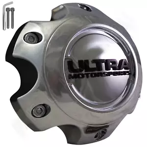 ULTRA MOTORSPORTS WHEELS CHROME WHEEL CENTER CAP CAPS # 89-9765 (4 CAPS) 6 LUG - Picture 1 of 1