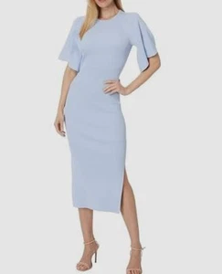 Abito midi Ted Baker donna blu Raelea costine body ingegnerizzato taglia:3 - Foto 1 di 2