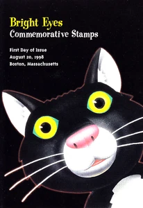 USPS FDC First Day Ceremony Program #3232 (3230-34) Bright Eyes - Cat 1998 - Picture 1 of 5
