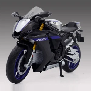 1:12 2022 Yamaha YZF-R1M Motorcycle Model Diecast Motorcycle Toy Kids Gift Black - Picture 1 of 6