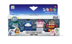 New Robocar POLI 2" Mini Transforming Rescue Team Robot 4 Set Heli Amber Roi - Picture 1 of 5