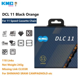 KMC DLC Bicycle Chain 10 11 12 Speed Road Bike MTB Bike Chain Luxury Lightweight - Picture 1 of 37