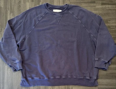 Sudadera Pullover THE GREAT 100% Algodón Azul Marino Para Mujer Talla 0 Hecha en EE. UU. Foto 1 de 4