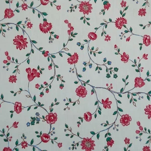 Waverly WESTBURY FLORAL Fabric Vintage Pink Flowers on Cream 49"x 4 yards - Picture 1 of 7