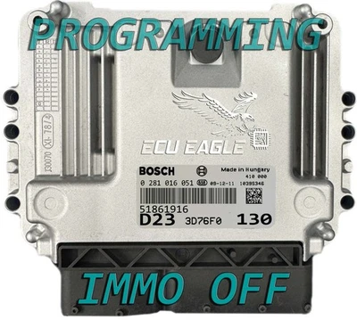 Unidad de control ECU Fiat Ducato 2.3 JTD 0281016051 51861916, IMMO OFF, garantía 100% - Imagen 1 de 2