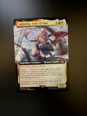 MTG Final Fantasy English Lightning, Army of One Extended Art 0498 Non-Foil - Image 1 of 2