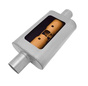 Gibson for MWA Superflow Center/Center Oval Muffler - 4x9x14in/3in Inlet/3in - Picture 1 of 4