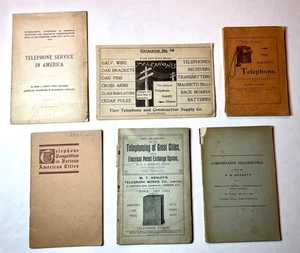 Rare Lot of Six Telephone Pamphlets ~ 1890s - 1910 AT&T Farr Magneto Telephony - Imagen 1 de 7