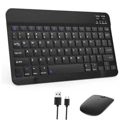 Bluetooth Keyboard & Mouse Combo, QWERTY Layout, 10 inch Ultra-Slim Wireless  - Image 1 of 4