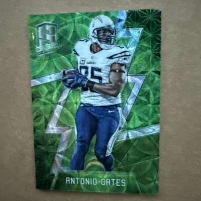 Antonio Gates 2016 Spectra Green Swirl SSP /25 San Diego Chargers HOF  - Image 1 of 2