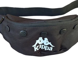 Bolso de cintura Kappa negro con correa ajustable y adornos de logotipo tamaño pequeño - Imagen 1 de 8