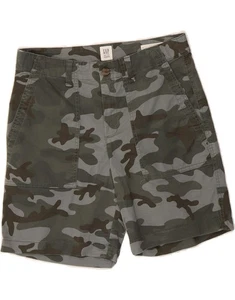 GAP Womens Girlfriend Chino Shorts US 6 Medium W30 Khaki Camouflage Cotton CB08 - Picture 1 of 3