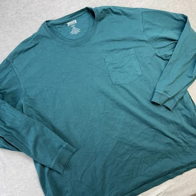 Camisa Duluth Trading Para Hombres 4XL Verde Azulado Calce Relajado Cola Larga Bolsillo Camiseta Foto 1 de 4