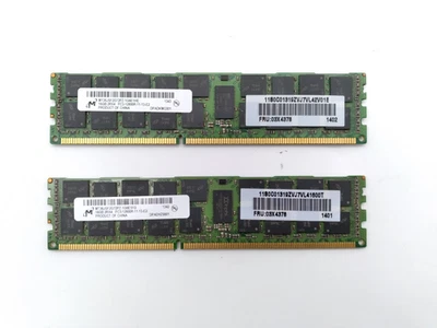 Micron 32GB 2x 16GB 2Rx4 PC3-12800R DDR3 1600MHz ECC RDIMM REG Server RAM - Image 1 of 4