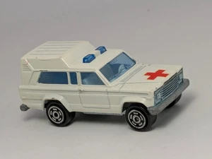 Vintage 1980 Majorette White Jeep Cherokee SJ Red Cross Ambulance #269 France - Picture 1 of 6