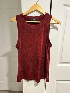 Sam Edelman Workout Tank-Heathered Red-Criss Cross Back-Piccola-Palestra Corsa - Foto 1 di 7