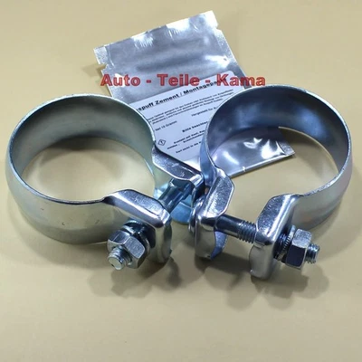 ✅ 2 x Auspuffschelle , Kugelzonenschelle für BMW , DB und VW  Schelle Ø 60,5 mm - Bild 1 von 4