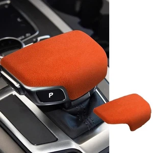 Suede Leather Car Gear Shift Knob Cover Trim For Audi A4 S4 S5 RS5 B9 A5 Q5 Q7 - Picture 1 of 5