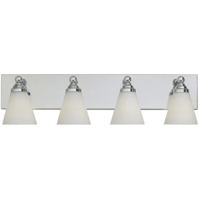 Designers Fountain 6494-CH Hudson 4 Light 30 inch Chrome Bath Bar Wall Light - Image 1 of 2