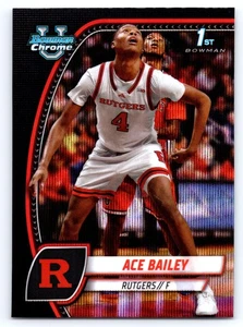 2024-25 Bowman University Chrome #1 Ace Bailey Black Wave Refractor - Picture 1 of 2