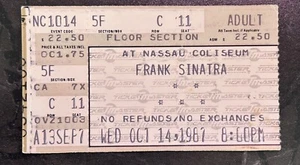 Frank Sinatra Ticket Stub Nassau Coliseum NY Oct 14 1987 - Picture 1 of 1