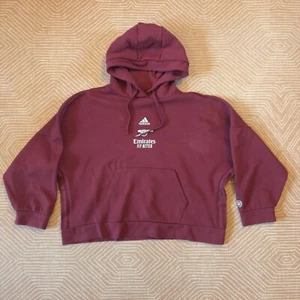Arsenal Women's PLAYER ISSUE L/XL Adidas Travel Red Hoody 2021/22 Kit Room - Picture 1 of 12