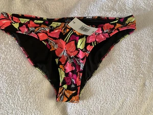 Papaya Black/Neon Floral Bikini Briefs size 18 BNWT - Picture 1 of 4
