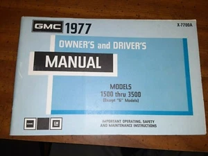 1977 Models 1500- 3500 Owner's Manual - ORIGINAL - Picture 1 of 2