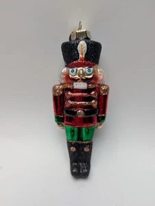 Nutcracker Blown Glass Christmas Ornament 5" Radko 2009 Original Box - Picture 1 of 2