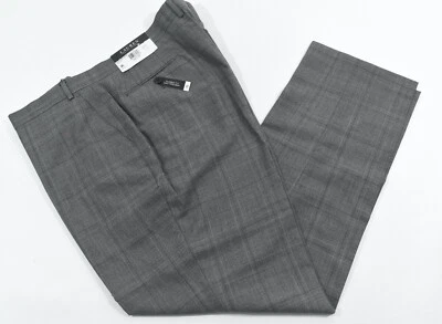 Calça social Lauren Ralph Lauren masculina lã nova 36 40 44 cinza claro xadrez ultraflex - Imagem 1 de 4