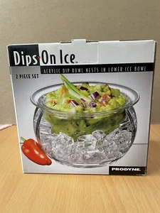 Dips on Ice, 16 Oz Chiller Dip Bowl, Clear, Acrylic | Prodyne AB-64 - Picture 1 of 4