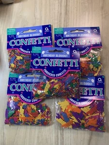 5 Packs Birthday Blowout Embossed Table Scatter CONFETTI EACH BAG 1/2 OUNCE - Picture 1 of 5