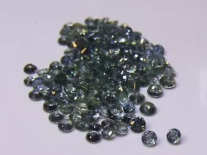 2.6 mm blue/green sapphire gemstones x 2 - Foto 1 di 6