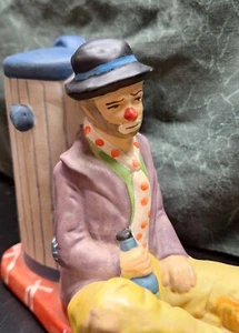 Flambro Emmitt Kelly Jr signed Drunk Again Clown Figurine - Picture 1 of 9