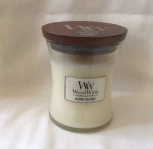 WoodWick Medium Hourglass Candle, Island Coconut 9.7 oz - Picture 1 of 5