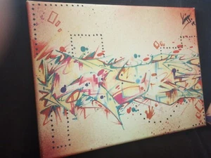 Wildstyle graffiti Paintings - set of two original one off signed canvas works - Picture 1 of 4
