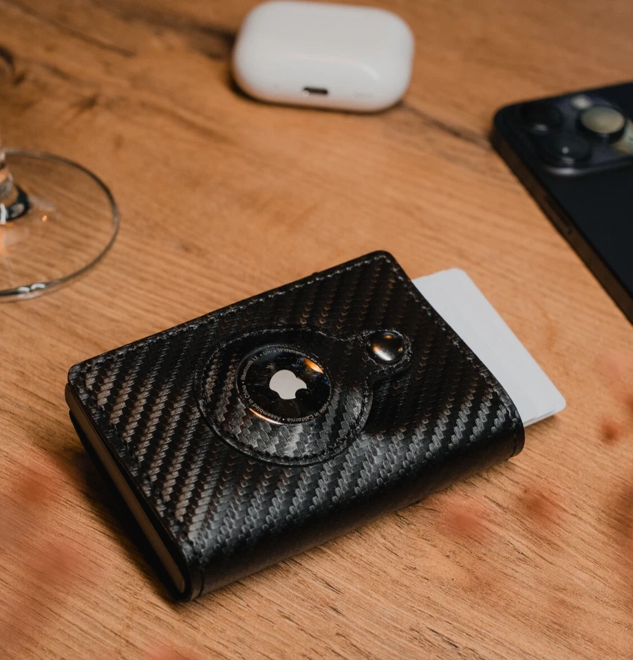 Portmonee ​Herren echtes Leder Geldbeutel RFID Schutz – Geldbörse mit AirTag - Bild 1 von 1