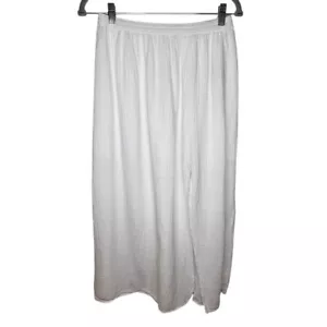 J.Crew Womens White Cotton Midi Side Slit Skirt XS Flowy Gauze Elastic Waist NWT - Picture 1 of 7