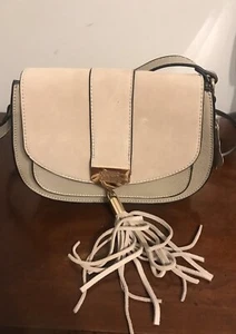 Coco + Carmen Beige Color Block Umhängetasche Handtasche Neu mit Etikett - Bild 1 von 8
