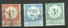 {ZZC-400a} – NIGERIA - 1959-61 : Segnatasse  3 val.  ʘ FU