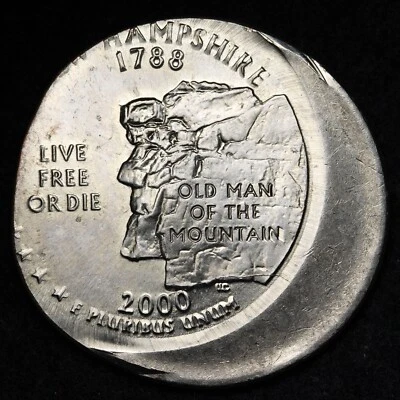 2000 New Hampshire Silver State Quarter GEM BU *NÃO CIRCULADO* MS E303 QRMT - Imagem 1 de 2