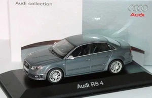 SELTENER AUDI RS4 B7 V8 8E 2008 LIMOUSINE DAYTONAGRAU 1:43 MINICHAMPS (HÄNDLERMODELL) - Bild 1 von 4