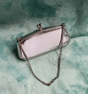 Antique Edwardian EPNS Silver Metal Lady's Coin Purse - 13cm Long - Picture 1 of 22