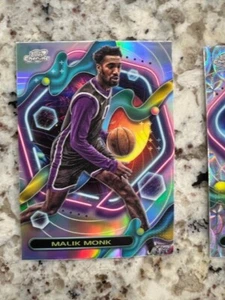 2023-24 TOPPS CHROME COSMIC NBA CARD REFRACTOR SACRAMENTO KINGS MALIK MONK #110 - Picture 1 of 1