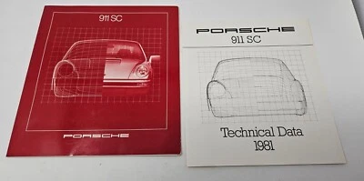 1980 PORSCHE 911 SC DEALER SALES Book w/ 1981 Technical Data Insert Vintage  - Image 1 of 4