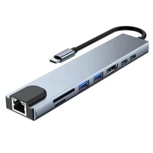 USB Hub 8 in 1 Multiport Typ C auf USB 3.0 4K HDMI Adapter für Macbook Air Pro UK - Bild 1 von 6
