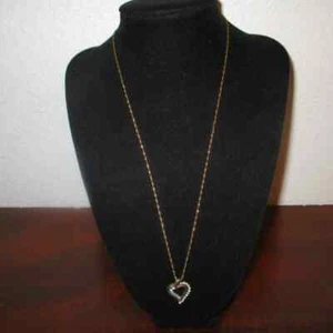 14K Italien 20" Gold Seil Kette und Herz Anhänger - Bild 1 von 4