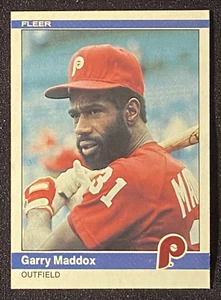 Garry Maddox 1984 MLB Philadelphia Phillies Outfielder Baseball Card Fleer #39 - Picture 1 of 2